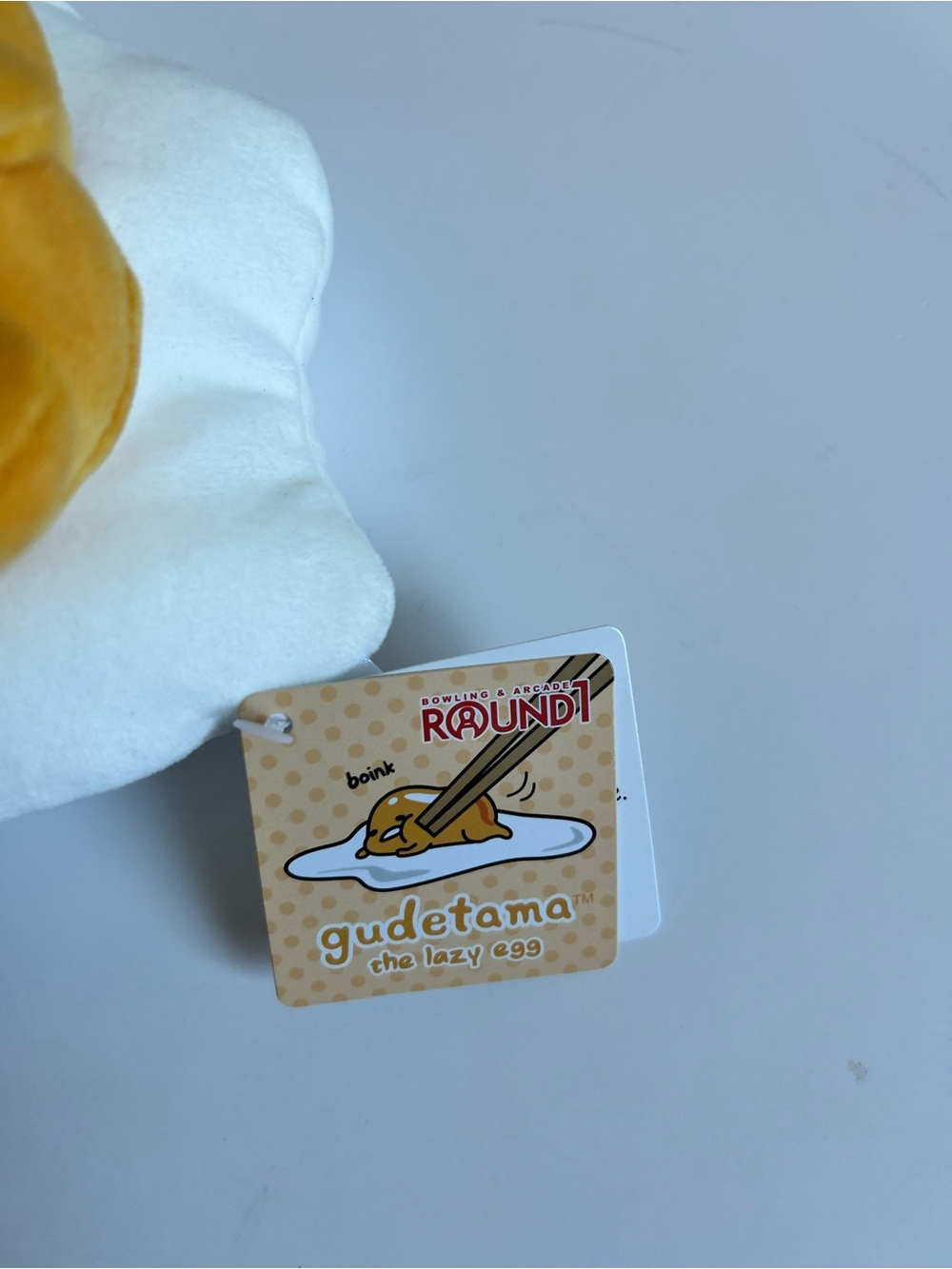 Gudetama Plush Toy - Yellow & White Soft Stuffed Egg - Picture 3 of 8